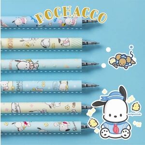Title: Kawaii Sanrio Pochacco 0.5mm Gel Pens - 6 Pcs/Set